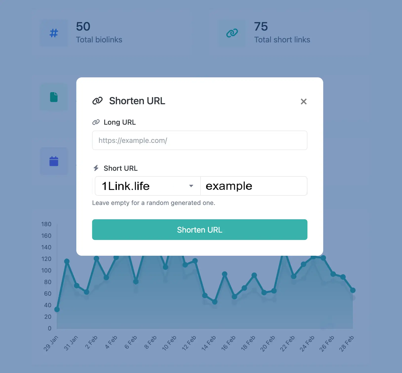 Screenshot of the app short URL editing page